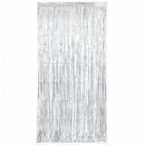 Silver Fringe Door Curtain