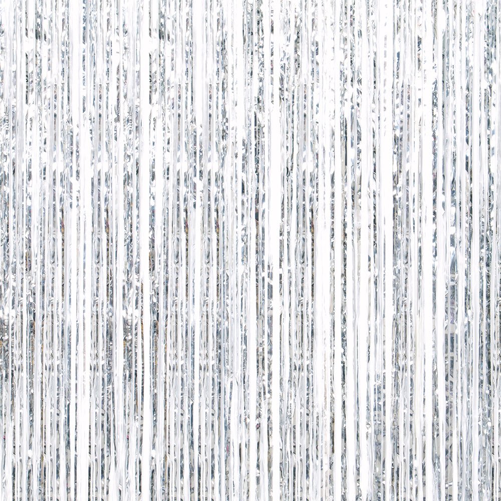 Silver Fringe Door Curtain