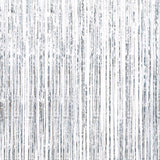 Silver Fringe Door Curtain