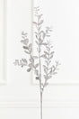 30" Silver Glitter Eucalyptus Spray