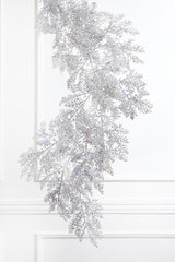 6' Silver Bling Bling Cedar Garland
