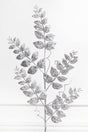 35” Glitter/Mica Later Fern Spray Silver