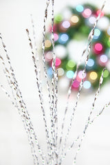 32" Silver Twisted Grass Spray