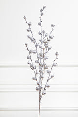 30” Silver Pomegranate Glitter Spray