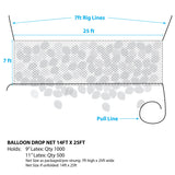 Balloon Drop Net Pre-Strung 25ft x 7ft