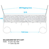Balloon Drop Net 23ft x 4.5ft
