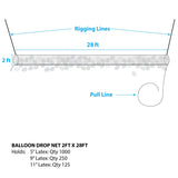 Balloon Drop Net for Low Ceilings