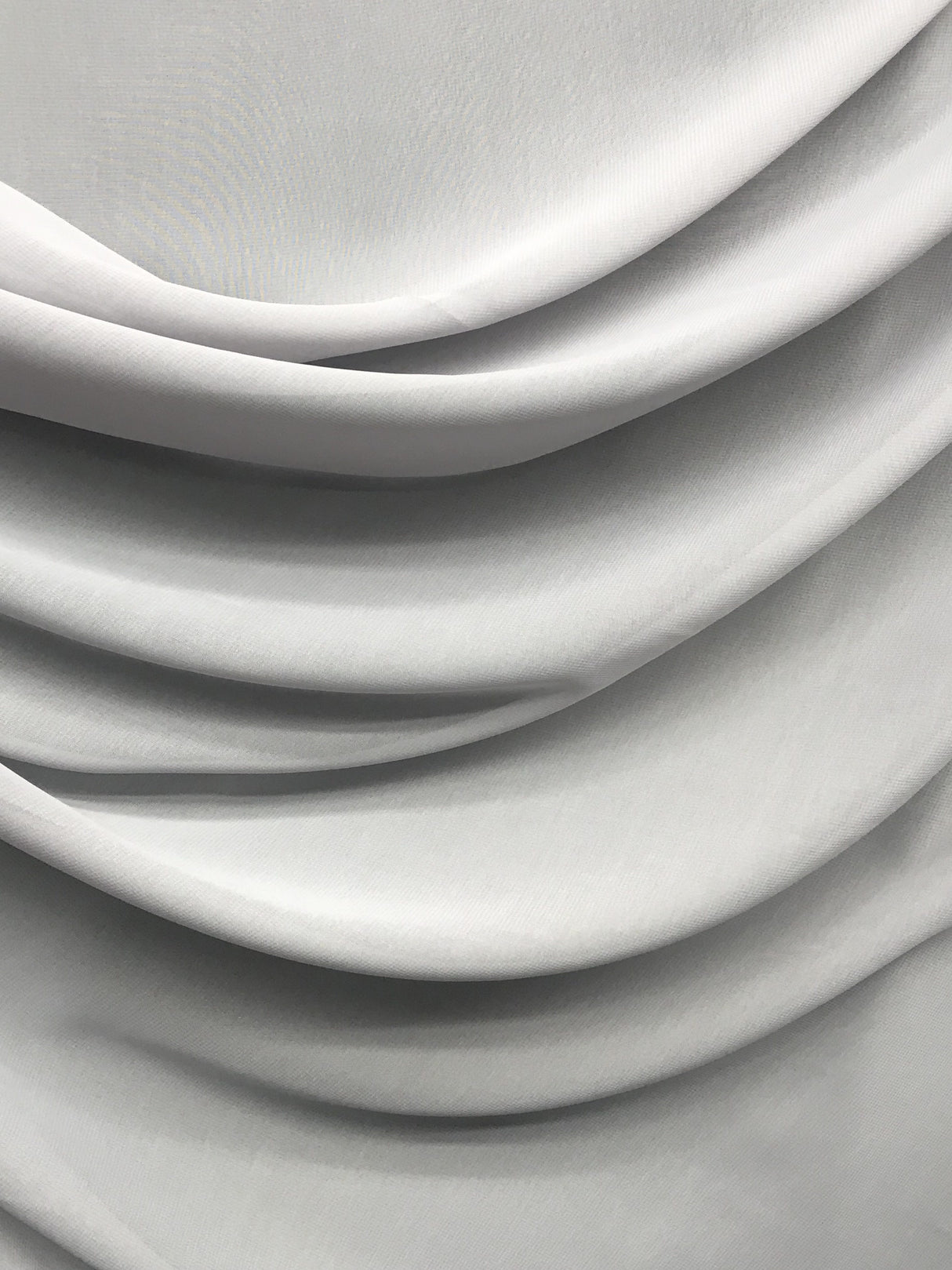 Silver Chiffon Polyester Fabric - Silver, Sheer, 59"-60" Width (1 Yard)