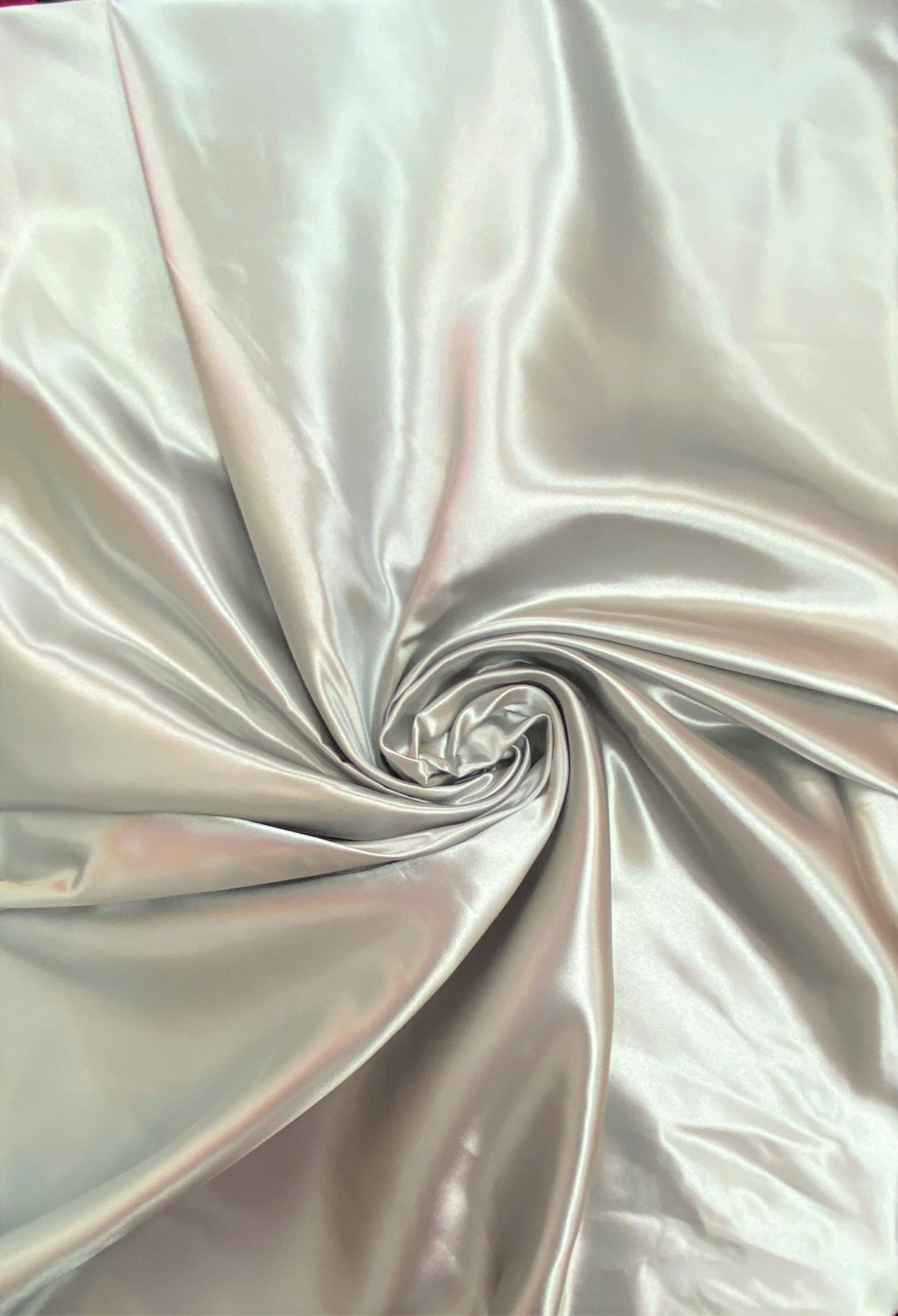 Silver Bridal Satin Fabric - Silver, 58"-60" Wide (1 Yard)