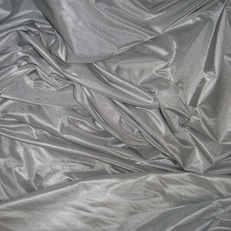 Low Stretch Silver Polyester Fabric - Silver, 108"-120" Width (1 Yard)