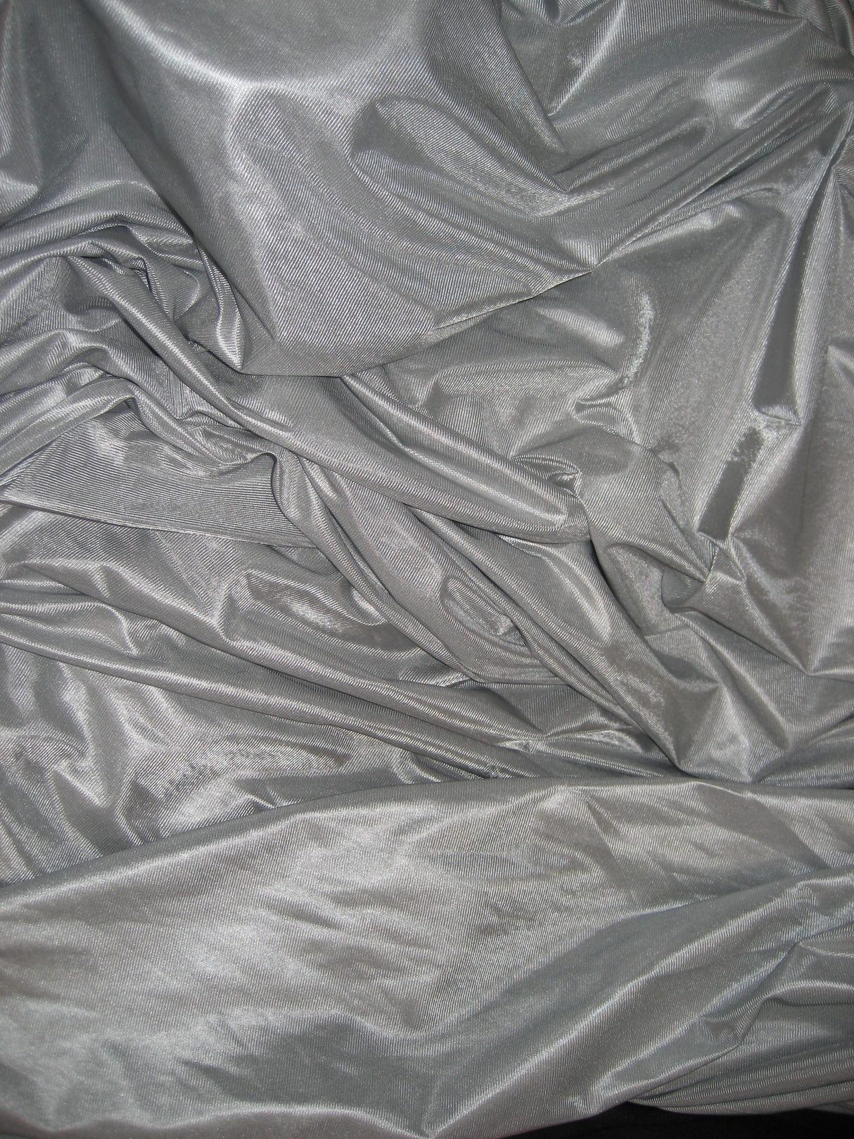 Low Stretch Silver Polyester Fabric - Silver, 108"-120" Width (1 Yard)
