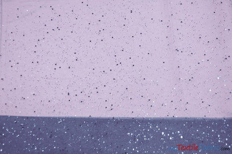 Tulle Glitter With Sequins Polyester Fabric - Glitter Embellished Sheer Tulle, Multiple Colors, 58/60" Width (1 Yard)