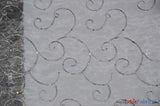 Ferial Organza Embroidery Polyester Fabric - Embroidered Floral Sheer With Sequins, 52/54" Width, Multiple Colors (1 Yard)