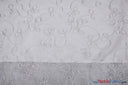 Fantasia Sheer Organza Embroidery Fabric - Embroidered Floral Sheer, 54" Width, Multiple Colors (1 Yard)
