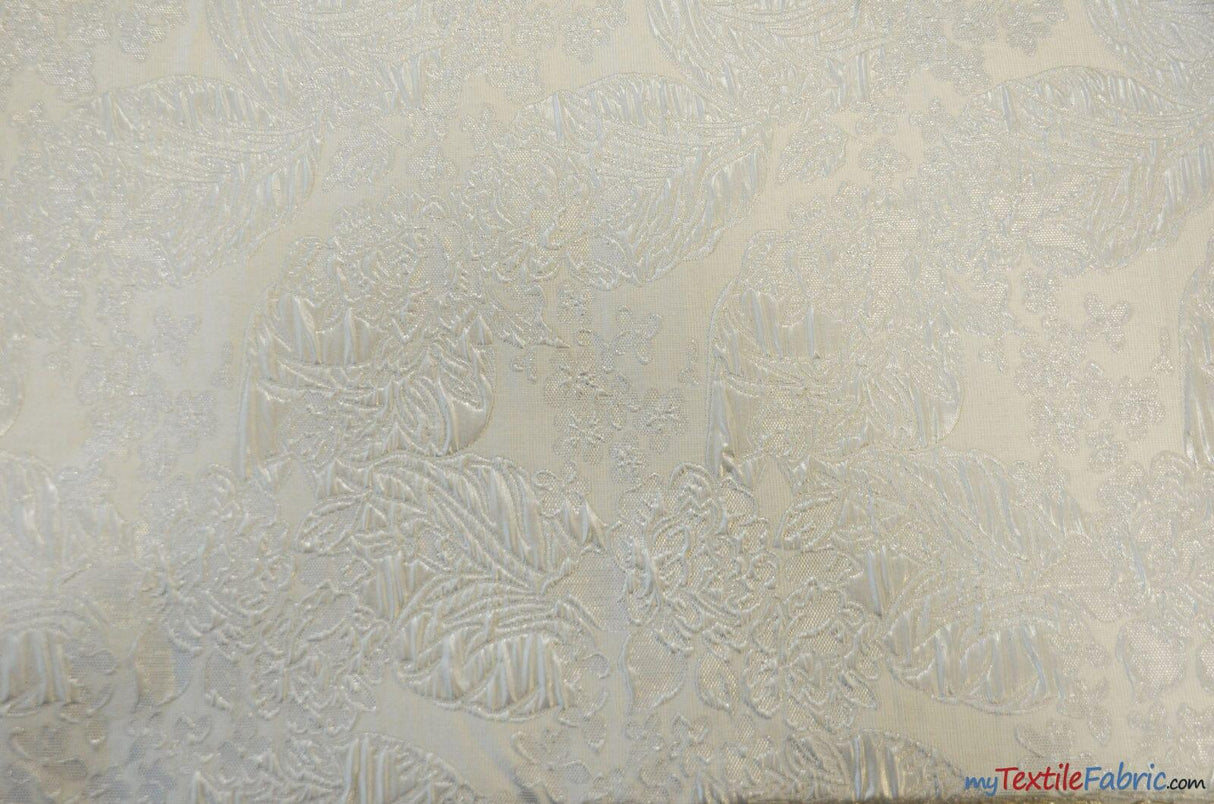 Botanical Bubble Metallic Jacquard Fabric - Metallic Vein Criss Cross Pattern, 54" Width, 4 Colors Available