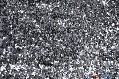 Tear Drop Sequins Polyester Fabric - Hanging Sequins On Mesh, Gold, Silver, Blush Pink, 50/52" Width (1 Yard)