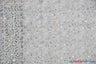 Open Weave Chain Chemical Lace Polyester Fabric - Sheer Metallic Open Work, Sequins Embellished, 50" Width, 10 Colors (1 Yard)