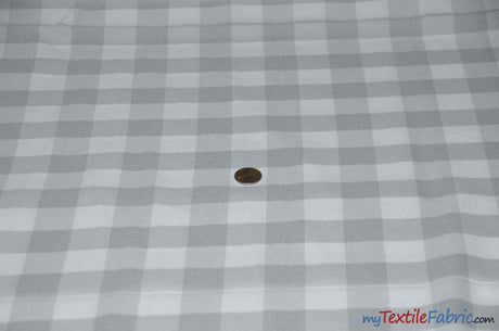 Picnic Checkers Polyester Fabric - Gingham Checkered, 1" X 1", 58/60" Width (1 Yard)