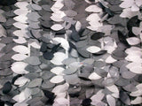 Leaf Taffeta Polyester Fabric - Leaf Applique, Solid, 57" Width (1 Yard)