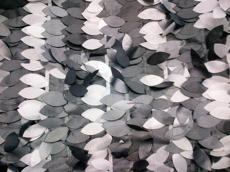 Leaf Taffeta Polyester Fabric - Leaf Applique, Solid, 57" Width (1 Yard)