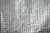 Quad Sequins Polyester Fabric - Square Sequins, Multiple Colors, 45" Wide (1 Yard)