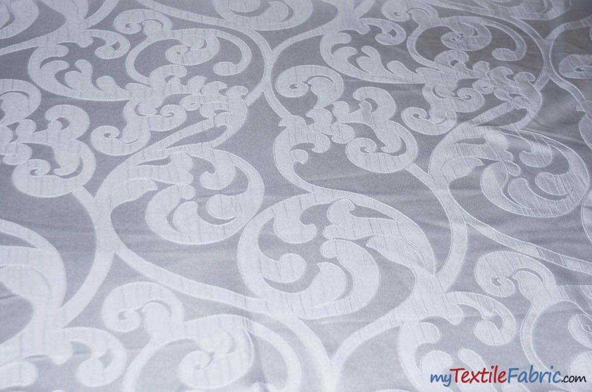 Victorian Damask Jacquard Fabric - Vineyard Damask Pattern, 58/60" Width (1 Yard)