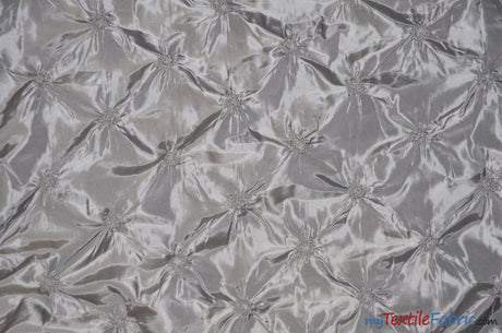 Pinwheel Button Taffeta Polyester Fabric - Pinwheel Button Texture, 48" Wide, Multiple Colors (1 Yard)
