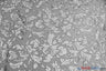 Wendy Sequins Polyester Fabric - Embroidered Flower Sequins, Sheer Metallic Lace, 54" Width, Gold, Silver (1 Yard)