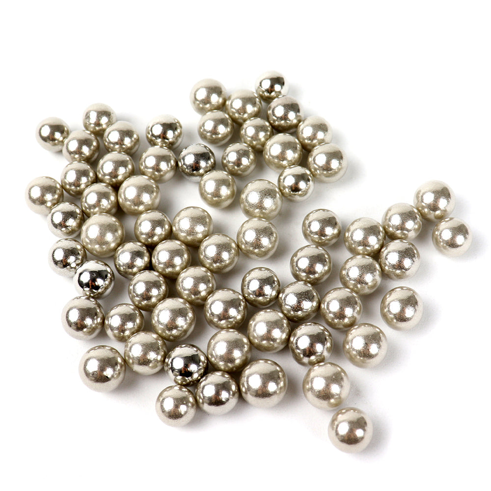 Silver Dragees 10mm, 16 Oz