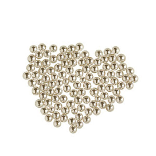 Silver Dragees, 2mm, 2 Lb
