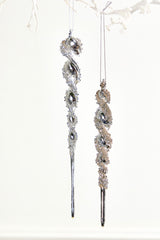 7.5" Glass Icicle Ornament