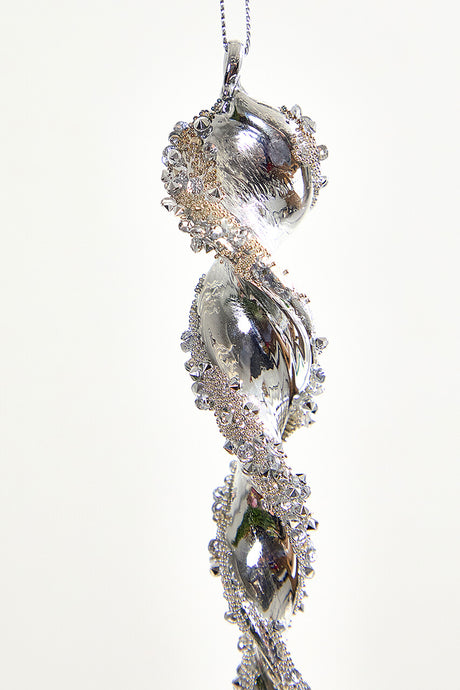 7.5" Glass Icicle Ornament