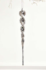 10 Inch Glass Icicle Ornament