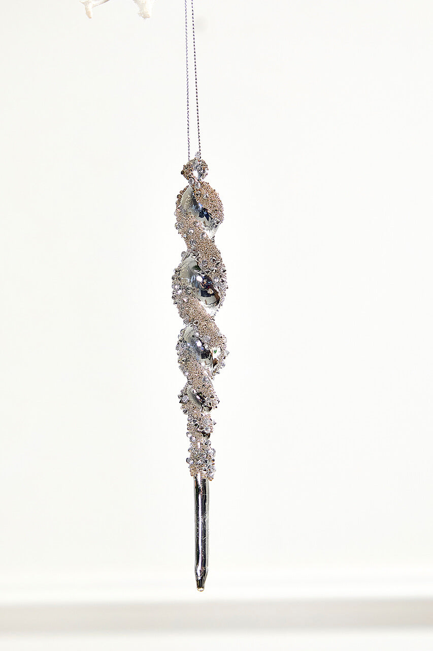 7.5" Glass Icicle Ornament