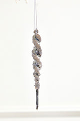 7.5" Glass Icicle Ornament