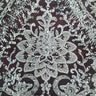 1 Yard Beaded and Sequined Lace Fabric Embroidered on Polyester Net Mesh 52 inch Width