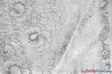 Oriental Metallic Flower Brocade Metallic Brocade Fabric - Metallic Flower, 58" Width (1 Yard)