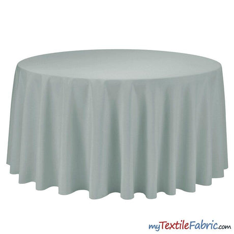 108 Inch Round Polyester Seamless Tablecloth Fabric - Solid Color, 108" Diameter (By Piece)