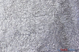 Open Weave Metallic Rose Mesh Fabric - Glitz Sequins, Scalloped Edge, Silver And Gold, 52" Wide (1 Yard)