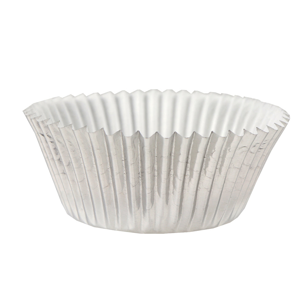 Silver Foil Cupcake Liners, 2" Dia. x 1 1/4" High, Pack of 500