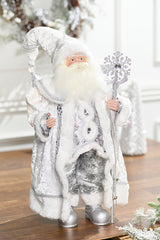 28" White Winter Standing Santa