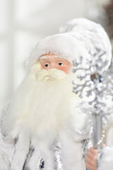 28" White Winter Standing Santa