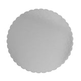 Silver Scalloped Round Cake Board, 10" x 3/32" Thick - Pack of 10