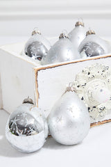 6ct Drop Bright Silver & Silver with Silver Stars