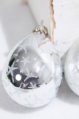 6ct Drop Bright Silver & Silver with Silver Stars