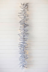 6 Foot LED Silverado Garland Clear Light Silver Christmas Holiday Decor