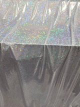 Stretch Spandex Foil Fabric Iridescent Silver
