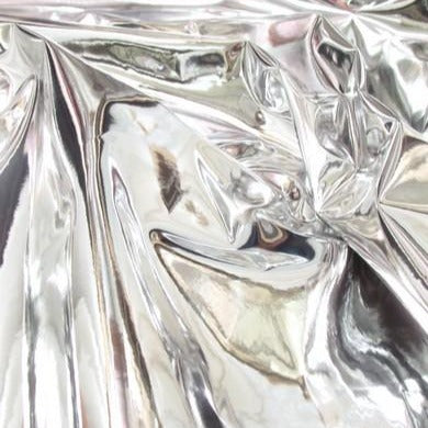 Silver Mirror Reflective Vinyl Fabric,