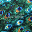 Simplicity Heather Prints Poly Spandex Fabric - Teal Peacock Feather, 58/60" Width (1 Yard)