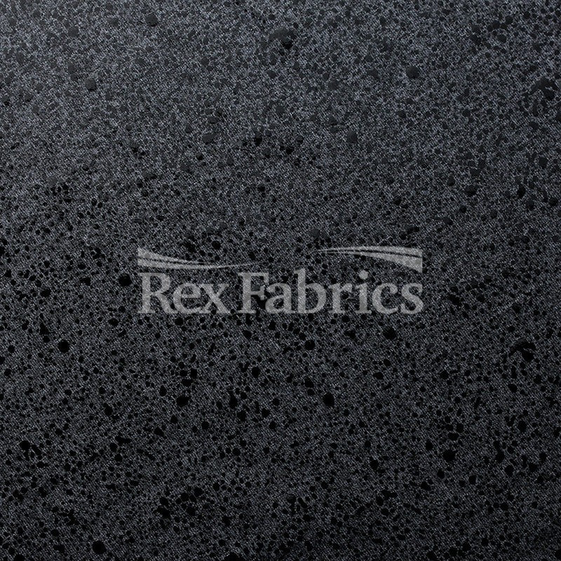 Simplicity Heathers With Foil Polyester Spandex Fabric - Black Silver, Black Titanium, Silver Silver, Heather Foil, 58-60" Width (1 Yard)